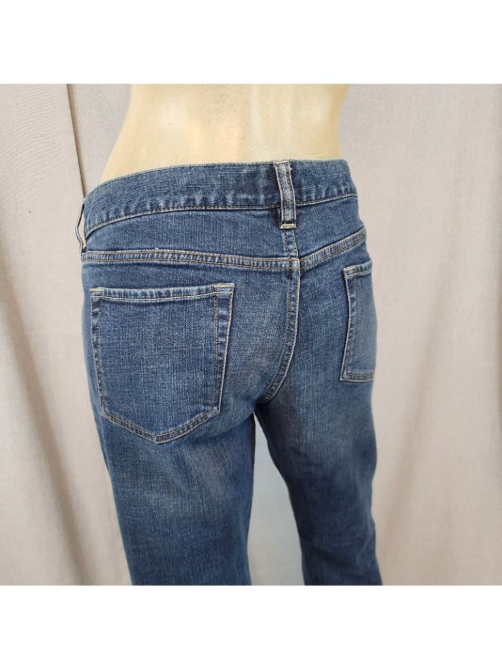 Old Navy Blue Stretch Boot Cut Mid Rise Denim Blue Jean Size 12 R LARGE 34 Wx 31 - Picture 5 of 8